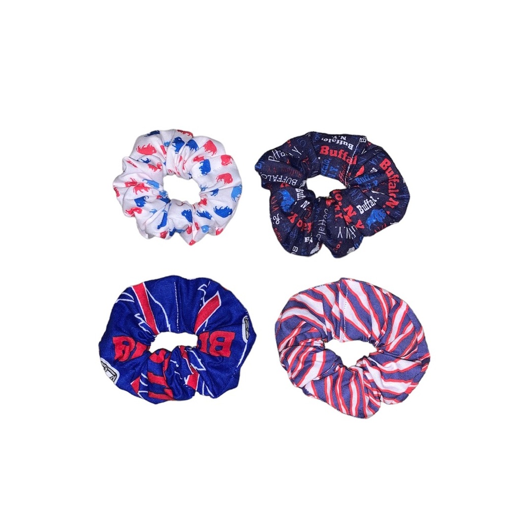 Buffalo Bills 4 Pack Scrunchies